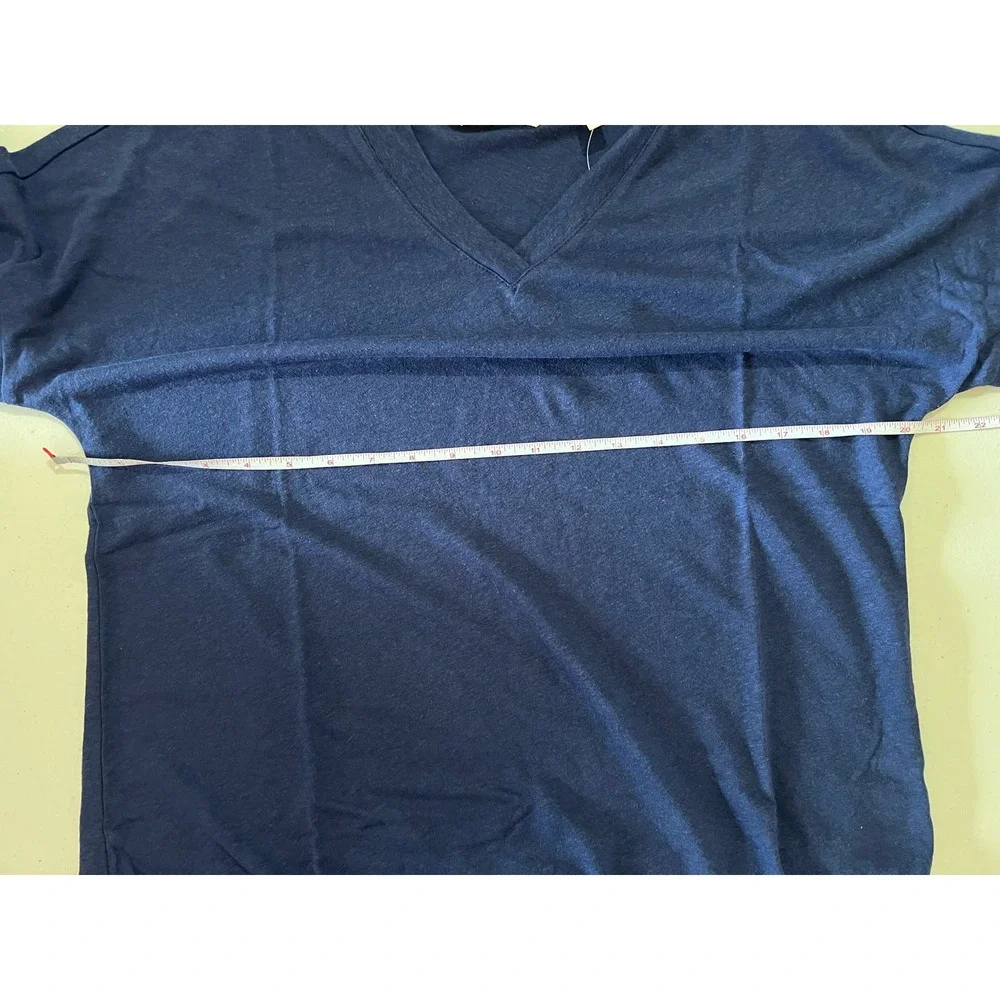 Isaac Mizrahi Live! Bridgehampton Knit Linen Blend V-Neck DARK NAVY NWT SIZE S - Picture 4 of 6